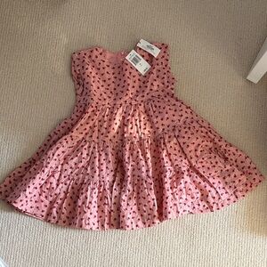 BNWT Pink Chicken 3T Pink Dress with Red Flower Print